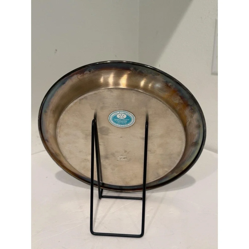 Wallace Silversmiths Vintage Silver plate Symbol Of America Dish made In USA